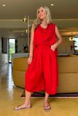 Oscar Pleat Culotte Rouge